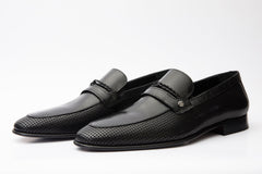 The Acerra Black Leather Loafer Shoe Final Sale! - Vinci Leather