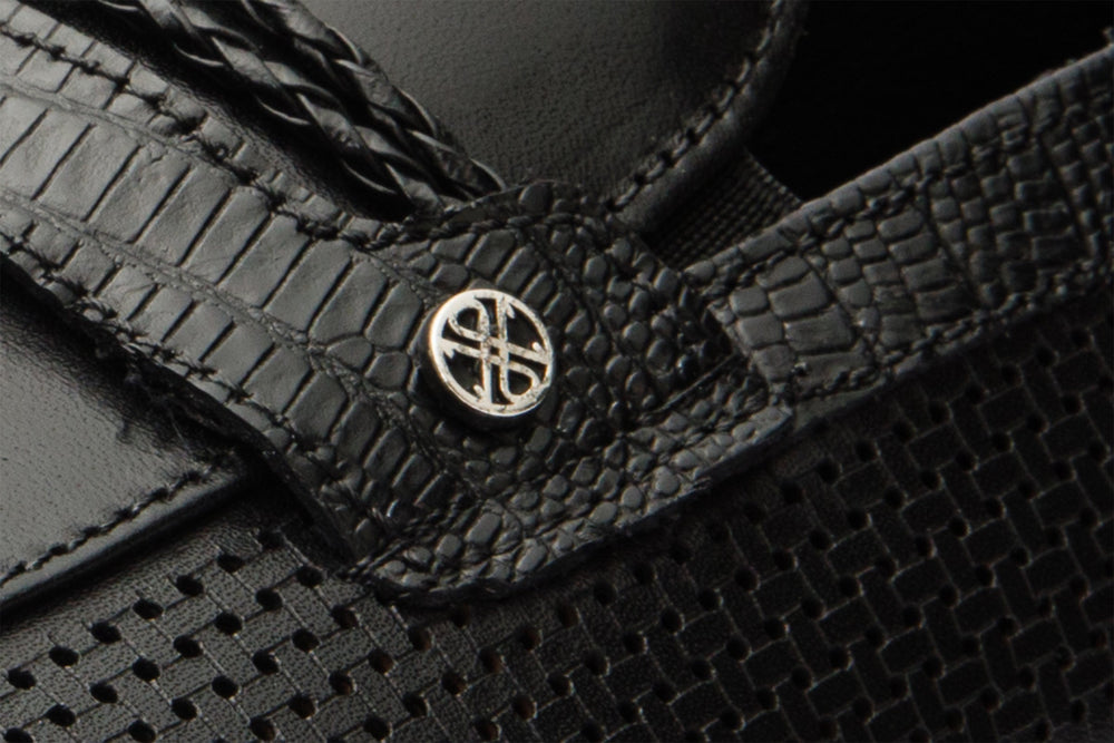 The Acerra Black Leather Loafer Shoe Final Sale! - Vinci Leather