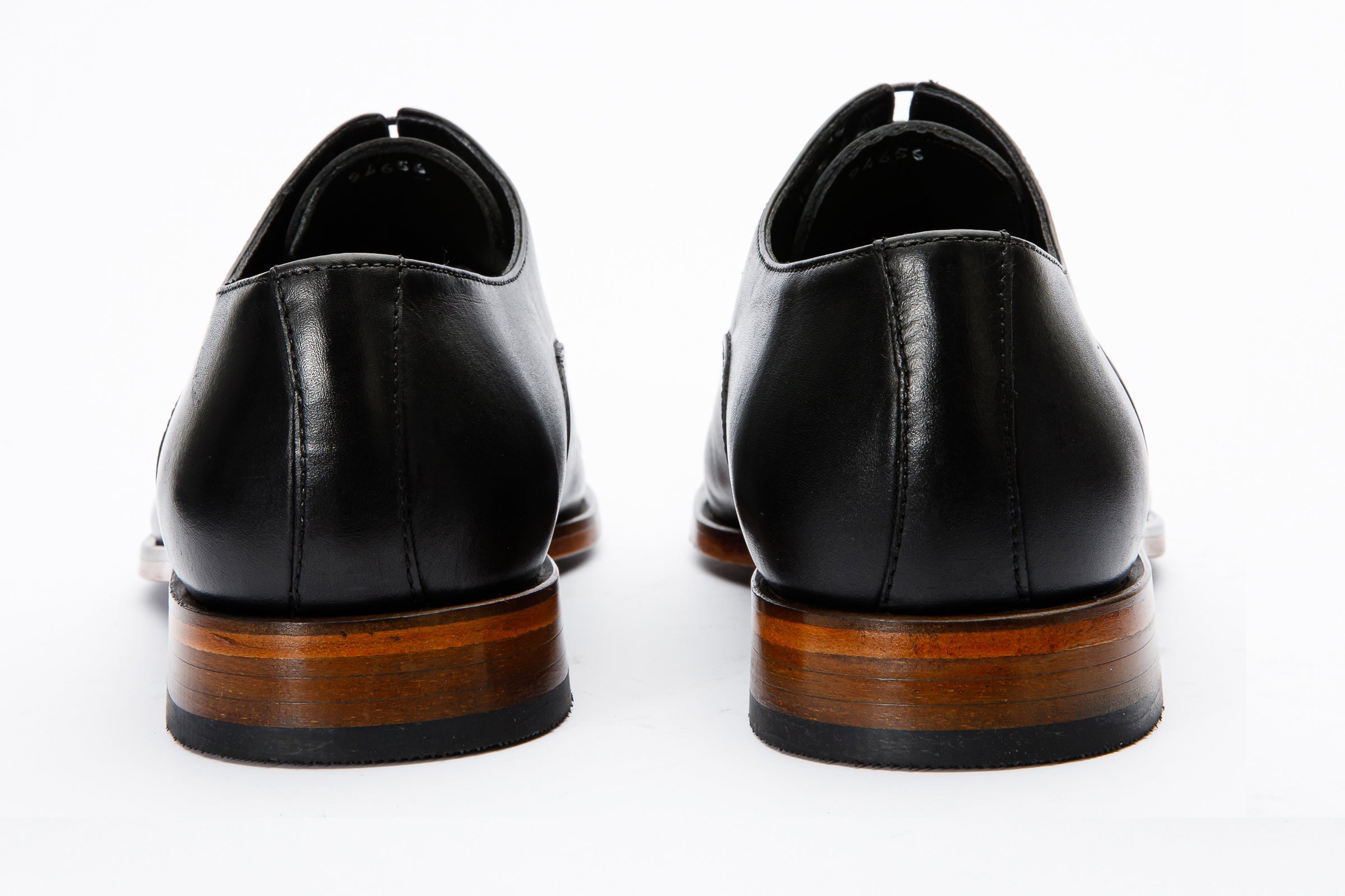 The Gambaha Black Leather Quarter Brogue Cap Toe Oxford Shoe - Vinci Leather