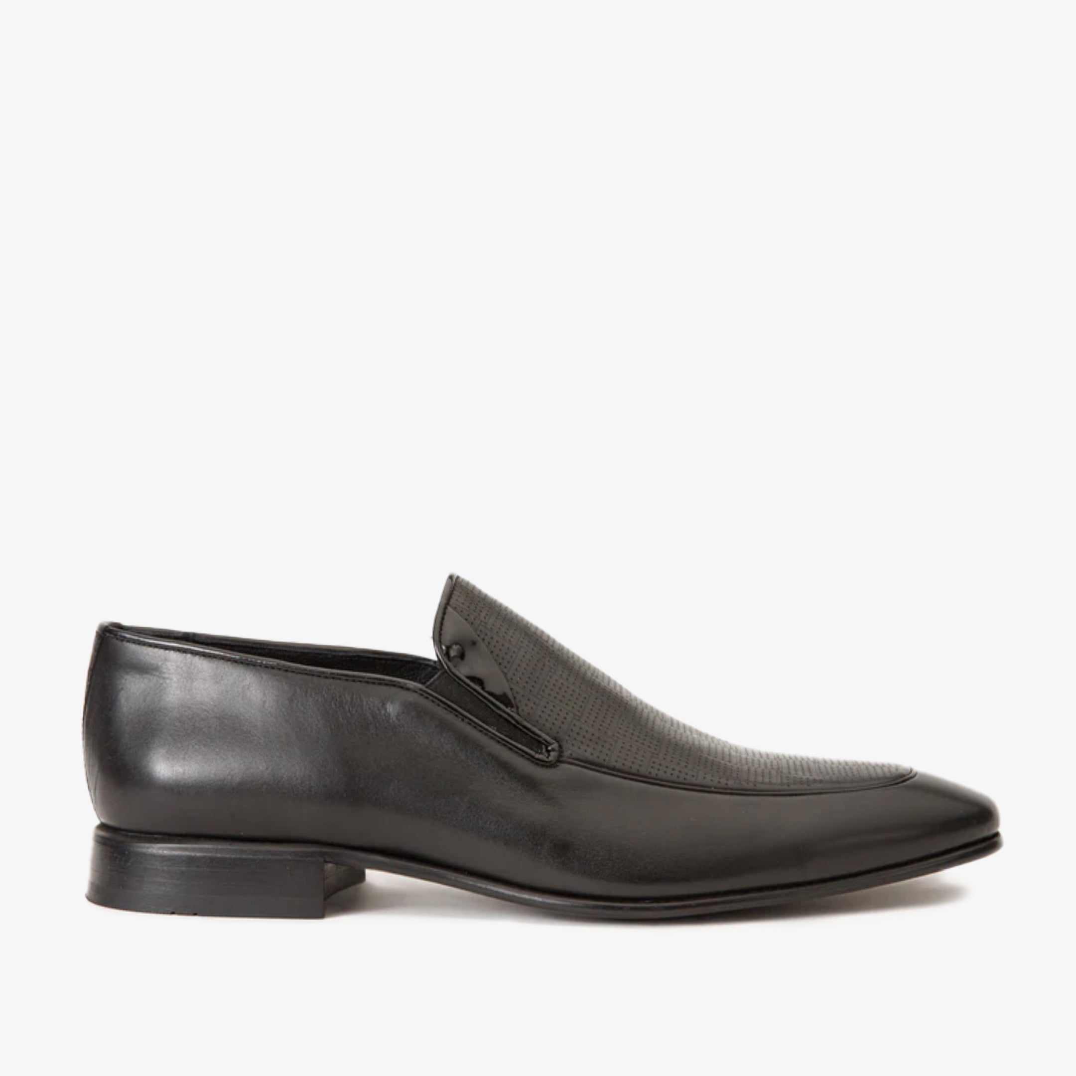 The Migues Black Leather Loafer Shoe - Vinci Leather