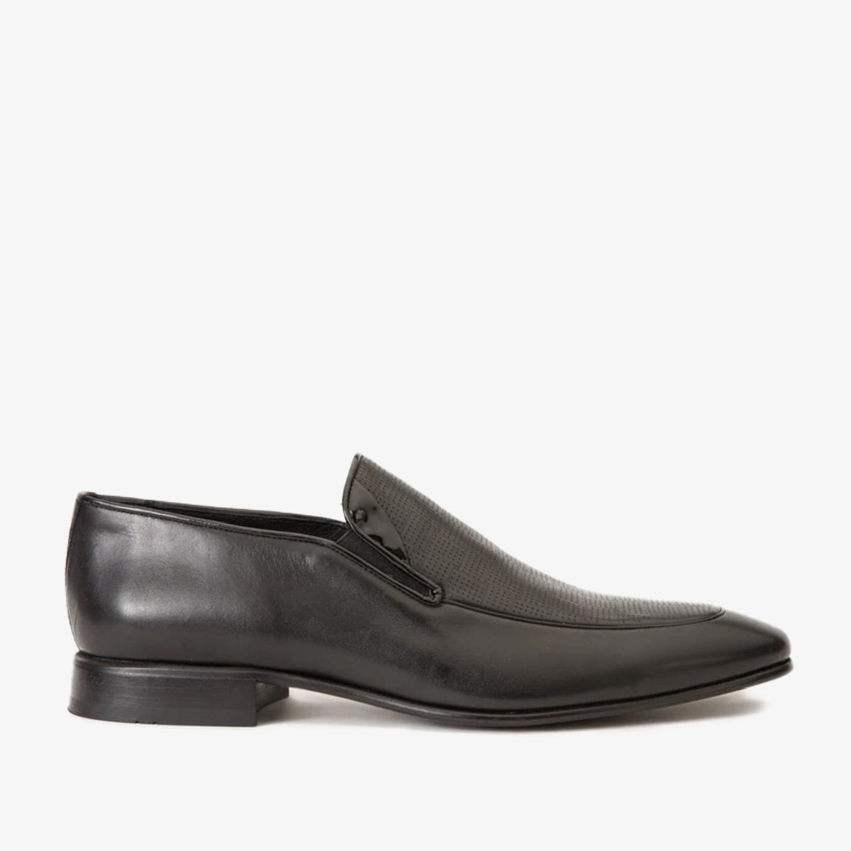 The Migues Black Leather Loafer Shoe - Vinci Leather