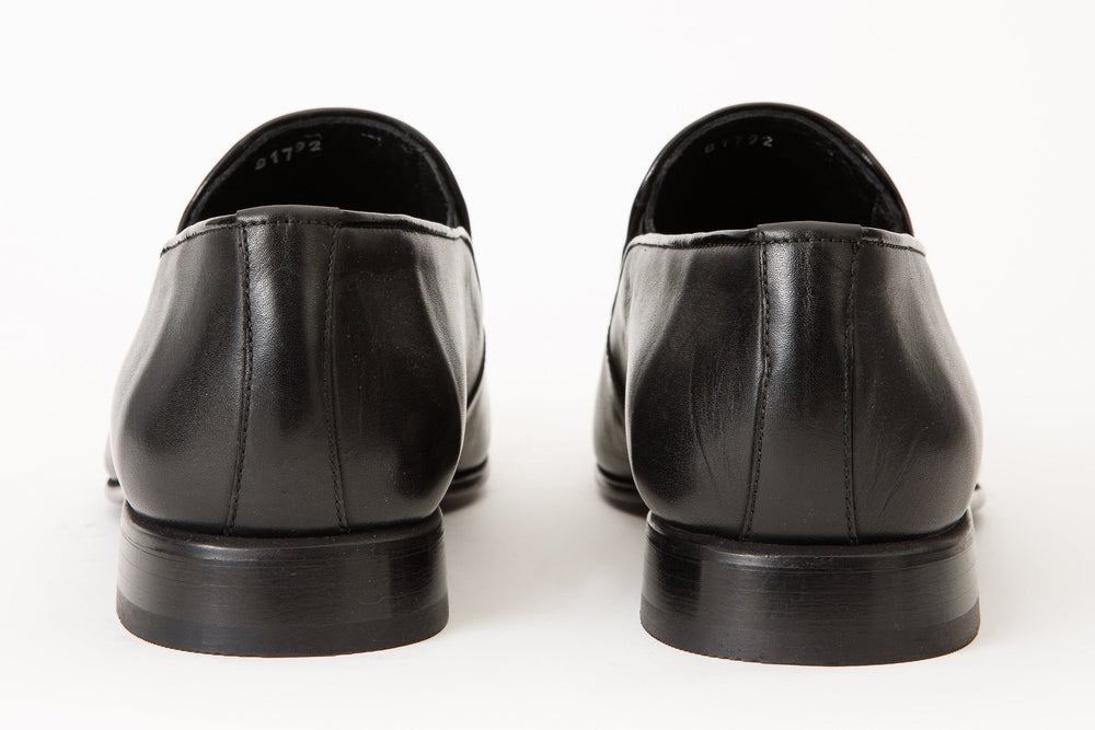 The Migues Black Leather Loafer Shoe - Vinci Leather