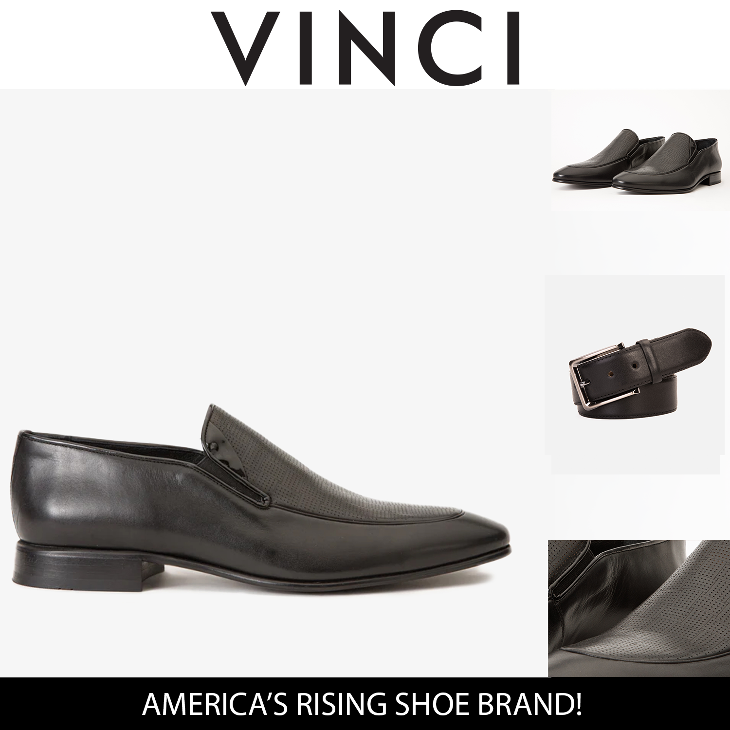 The Migues Black Leather Loafer Shoe - Vinci Leather