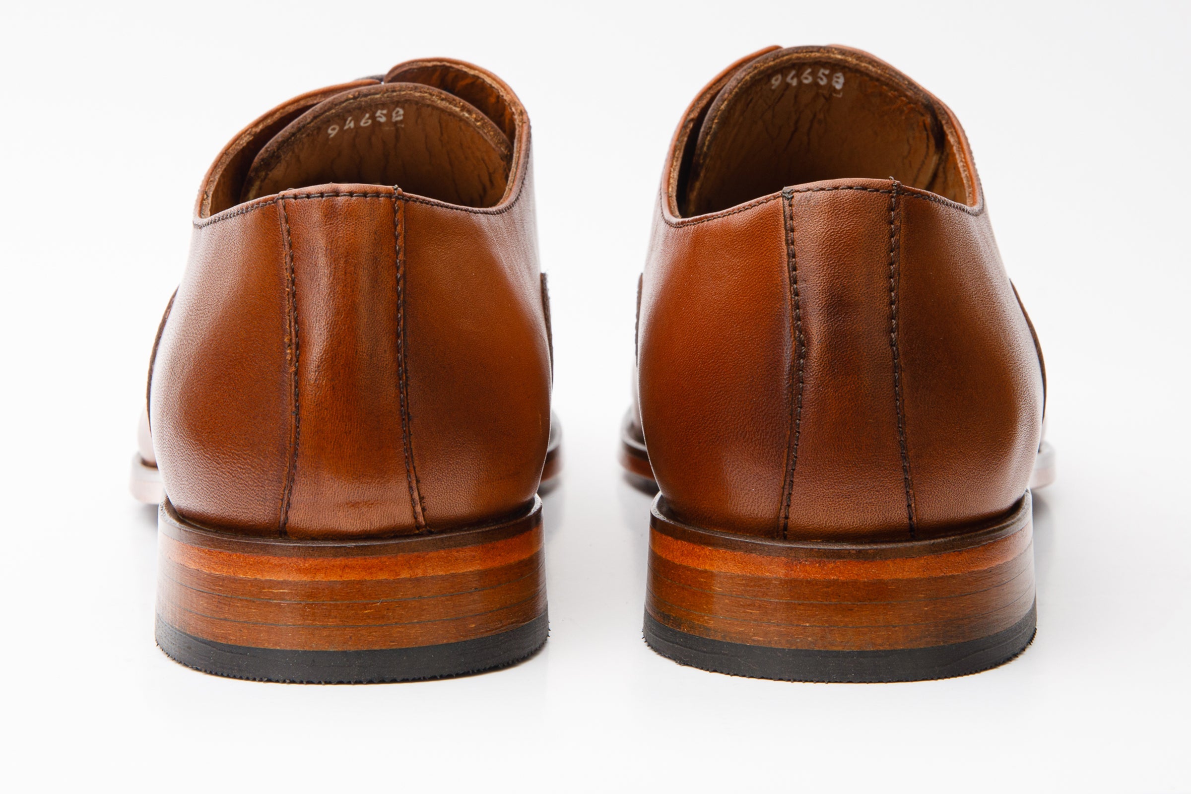 The Gambaha Tan Leather Quarter Brogue Cap Toe Oxford Shoe - Vinci Leather