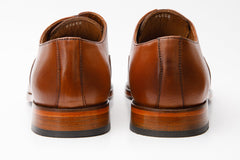 The Gambaha Tan Leather Quarter Brogue Cap Toe Oxford Shoe - Vinci Leather