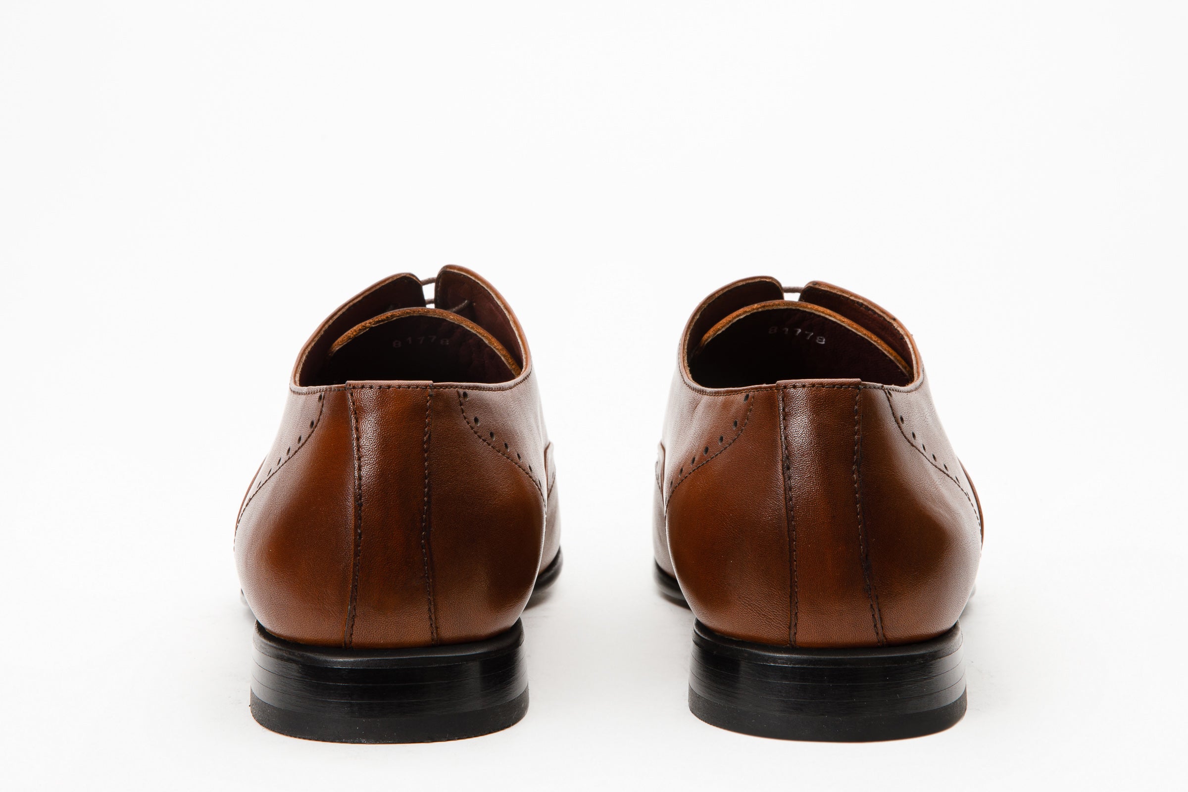 The Roma Tan Leather Wingtip Oxford Shoe - Vinci Leather